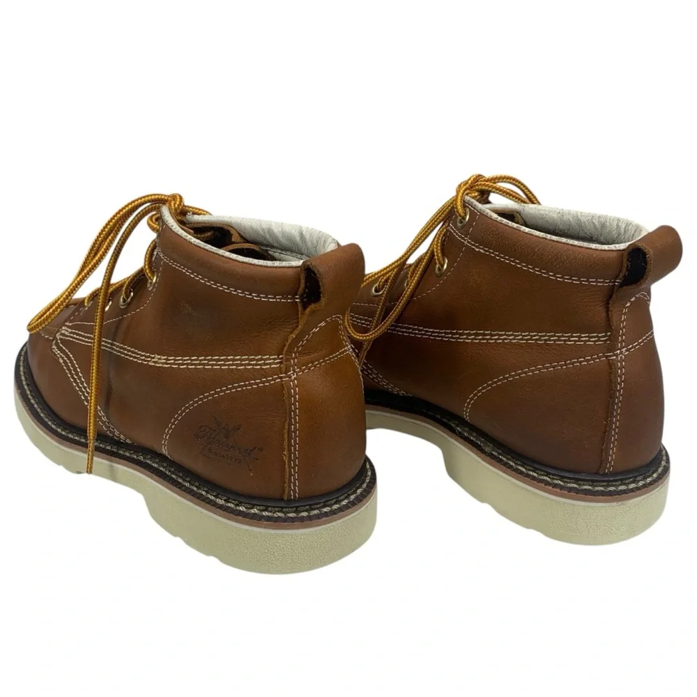 Thorogood Youth 4.5M‎ Moc Toe Leather Work Boots Brown Wedge Sole 2017